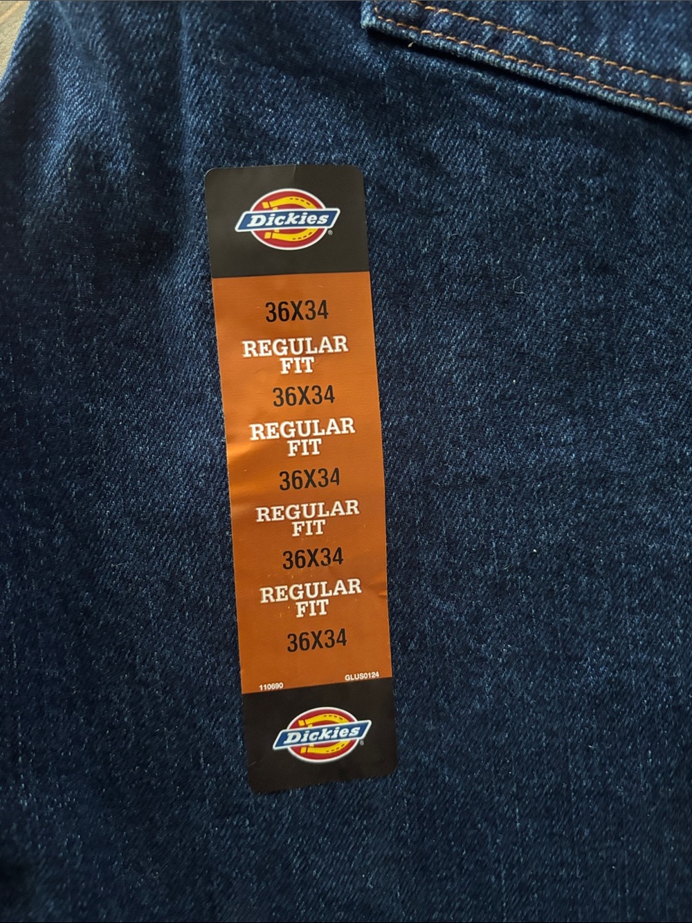 Dickies Men’s Straight Leg Jeans - Dark Blue Denim - Picture 3 of 7